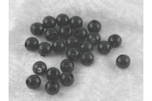 25 Perlen 8mm schwarz